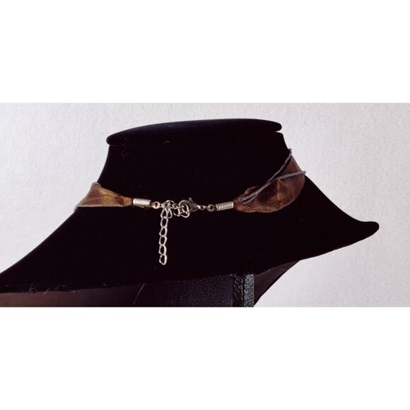 Choker Necklace Quartz Crystal Bendant Focal Copper Boho Mystic Healing Gypsy - Picture 5 of 9